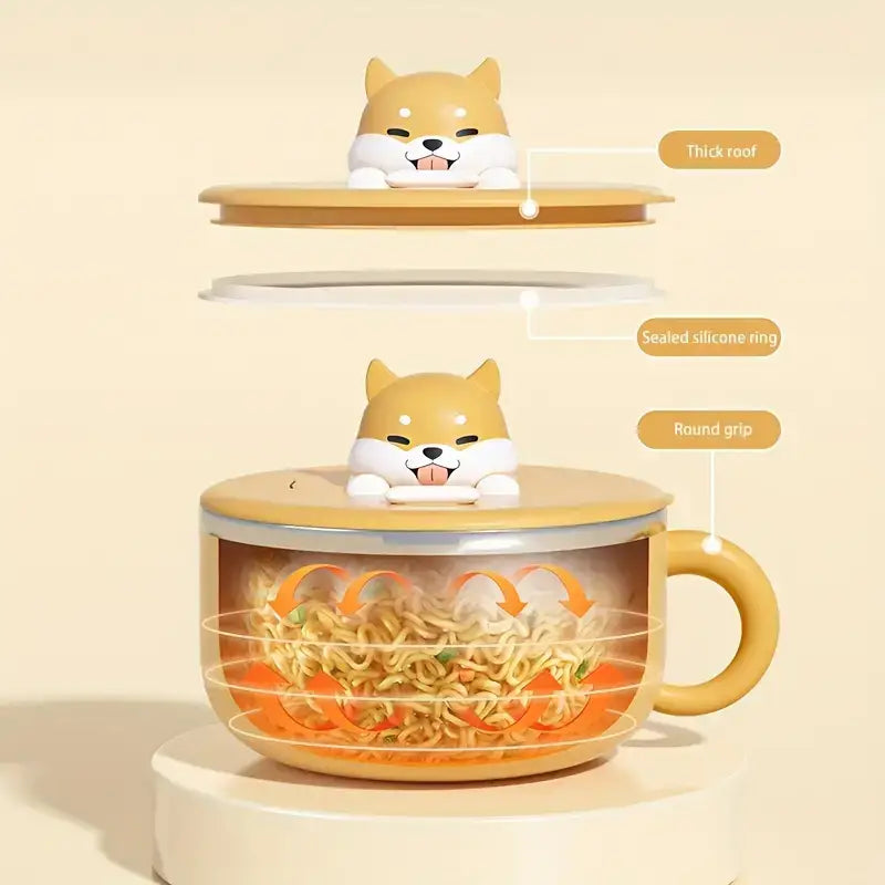 Cute Shiba Ramen Bowl Set